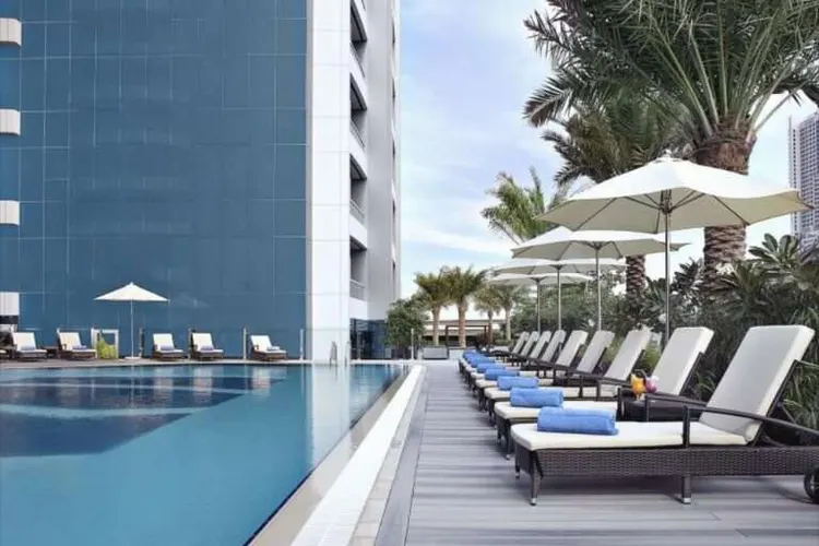 Pool side vie of Atana Hotel